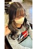 前髪カット＋透明感カラー＋イヤリングカラー　15070⇒11000