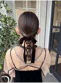 綺麗め編み下ろし×お呼ばれヘアアレンジ