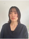 【上條実織】ぱつっとロブと顔まわりカット◎