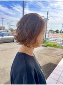 大人かわいい小顔外ハネウェーブボブ30代40代50代