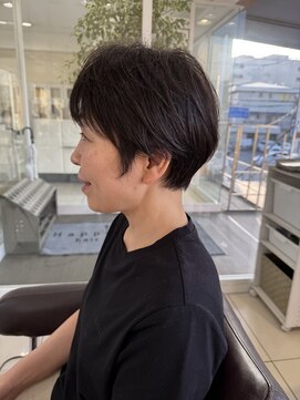 ハピネス 西大寺店(Happiness) ショートカット×ひし形ショートボブ×前髪あり30代40代50代