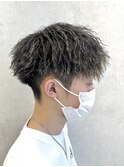 ツイストパーマ/金メッシュ/ショートマッシュ