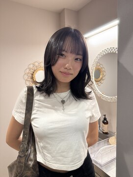 チャプター 問屋町(chapter) 透明感ケアカラーブラックグレージュミディアムレイヤーカット