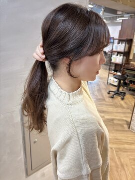 結んでもかわいい顔まわりカット後れ毛デザイン渋谷mutsuki