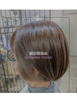 アルファ アトリエ エム フラワー(ALUFA atelier.M/Flower)&nbsp;春◎脱白髪染め！艶感アッシュミディ40代50代