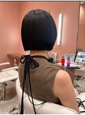 髪質改善ストレート/切りっぱなしボブ