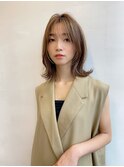 「アフロート鎌倉」切りっぱなし外ハネレイヤーオリーブベージュ