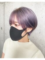 ガルボ ヘアー(garbo hair) #ショートヘア#パープルグレイ#似合わせショート#下村スタイル