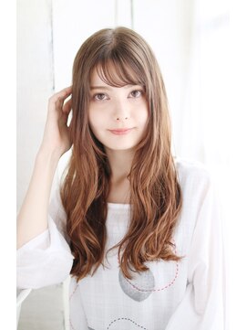 ロア ミオ 仙台駅前(Loa mio) 【Loamio】透け感バングのAラインロング【30代/40代/50代/60代】