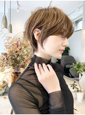大人可愛い20代30代40代50代小顔ショートボブ丸みショートくびれ