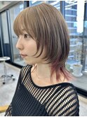 切りっぱなしボブ/ブルーブラック/ミニボブ/似合わせカット