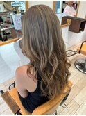 ミルクティーベージュダブルカラーケアブリーチグレージュ40代