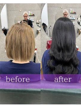 メルシー 福岡天神店(Merci) カラー+エクステ[エクステ/シールエクステ/インナーエクステ]