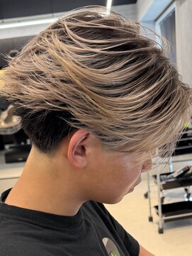 アンサー 渋谷(ANSWER) メンズバレイヤージュハイライトセンターパート