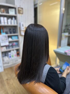 美容室 綺麗 セミロングスタイル