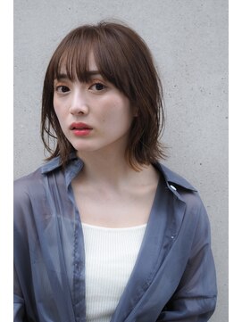 30代40代50代ミディアムレイヤー/ボブ/外ハネ