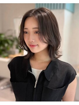 ミーク(meak) 顔まわりレイヤー/縮毛矯正/透明感力ラー/堀江/レイヤーカット