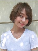 【mee.】 大人ボブ ブラウンベージュ