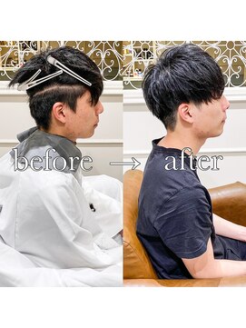 フレーム なんば店(FRAME) マッシュナチュラルパーマフェザーマッシュショートマッシュ