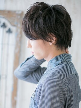 グルーミングサロン バーバー キャッスル 北浦和西口(Grooming salon Barber Castle) マットブラウン七三分けナチュラルウルフR北浦和