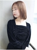 天神【BIRTH】パールベージュ×フェミニン×切りっぱなしボブ15