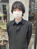 ヘアー アイス ルーチェ(HAIR ICI LUCE)&nbsp;メンズウルフ　ウルフカット メンズパーマ メンズボブ/城倉