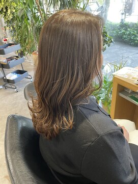 シェル 吉祥寺(shell) グレージュカラー/ボブウルフ/黒髪/ココアベージュ