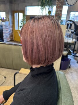 ルーナヘアー(LUNA hair) 『京都 ルーナヘアー』オレンジブラウン ブリーチ 草木真一郎