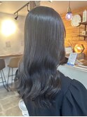 ［ダークグレー/ロング/髪質改善/トリートメント/顔まわり］