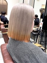 クアトログランシュ ひたちなか店(QUATRO×GranCieux)&nbsp;裾カラー×オレンジ【ひたちなか/ブリーチ/裾カラー】