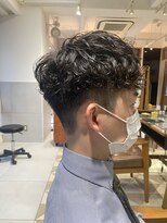 リボーン ビューティー リゾート 松戸店(re-born Beauty Resort) ウルフベリーショートカルマパーマアッシュブラック