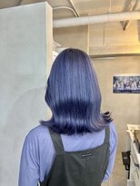 アジールヘア 東上野店(agir hair)&nbsp;高発色パープルブルーシルバーカラー【上野】