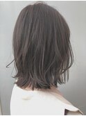 透けカラーオリーブグレージュ外ハネボブ:)