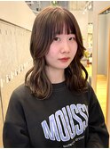 ブリーチカラーブラウンアッシュ/レイヤーカット