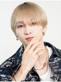 韓国ヘアニュアンスコンマバングセンターパートフェザーパーマ