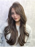 韓国ヘア　2wayバング  レイヤーカット くびれヘア  顔周り