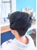 和装☆夜会巻きアレンジ☆