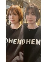 髪質改善と縮毛矯正の専門店 サンティエ(scintiller)&nbsp;大人綺麗な小顔襟足スッキリショートボブ　30代40代50代