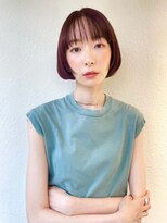 カバーヘア ブリス 戸田公園西口店(COVER HAIR bliss)&nbsp;30代冬透明感◎韓国風ショートラベンダー暗髪×小顔p戸田公園