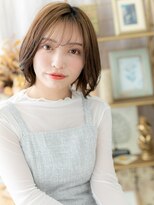 カバーヘア ブリス 戸田公園西口店(COVER HAIR bliss)&nbsp;ダークアッシュ丸みボブ小顔ハッシュカットh4-1戸田公園20代30代