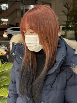 タイドヘア 茨木店(TIDE HAIR) エンドカラー(赤×黒)