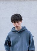 ツイストスパイラルマッシュショート刈り上げツーブロック