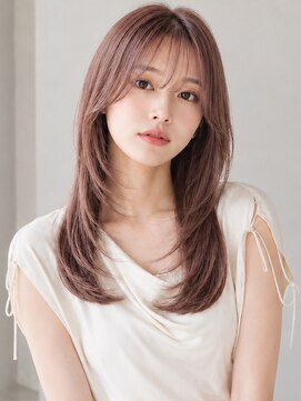 ルイマダーナ 栄店(LOUIMADNA) アッシュピンク 顔周りカット 透明感カラー ハッシュカット 20代