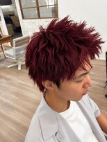 ナチュラル 南越谷店(Natural)&nbsp;【浅利】ルビーレッド×スパイキーショート