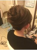 夜会巻きアレンジ