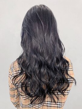 アルバム 新宿(ALBUM SHINJUKU) グレーネイビーカラー_毛先パーマことりベージュ_ba260231