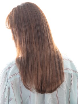 ヘアーサロン ラフリジー(Loufreasy) 【低温ストレート】× ピンクブラウンの“ツヤ髪”ロングヘアー