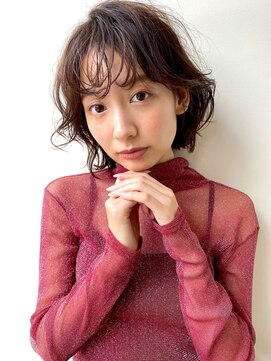 ガレージ バイ グリーン 原宿 表参道(Garage by green) 【loki】バングニュアンスパーマ×質感ミディアム