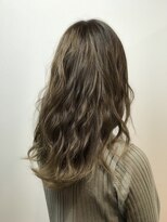 フレイムスヘアデザイン(FRAMES hair design)&nbsp;赤味抹消グレージュカラー×波ウェーブセミロング