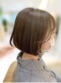 20代30代40代アッシュカラー透明感ナチュラルストレートボブ
